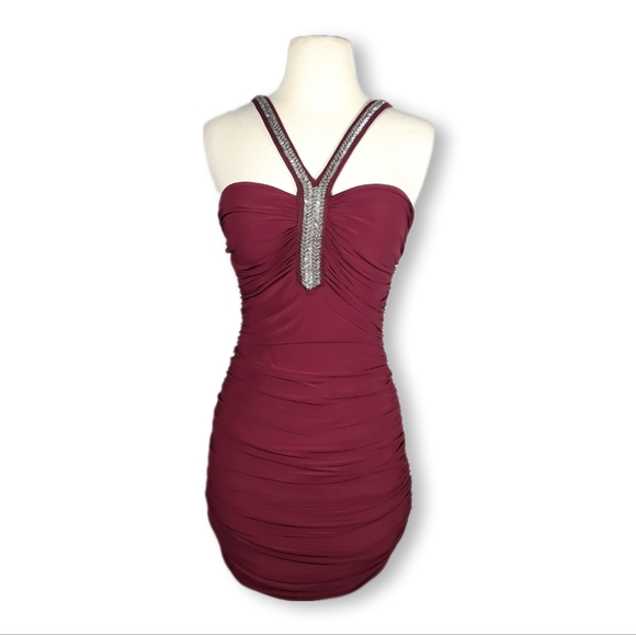 Trixxi Dresses & Skirts - Dress Trixxi Mini Formal Women Cut Out Bead Fitted Dresses